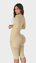 Load image into Gallery viewer, HOURGLASS KNEE LENGTH FAJA WITH SLEEVES M474