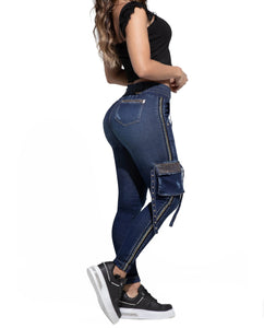 Push Up Colombian Jeans-Jogger Cargo Ref80794