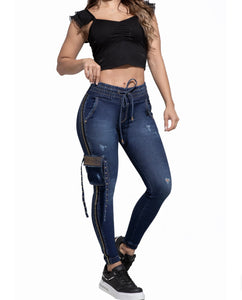 Push Up Colombian Jeans-Jogger Cargo Ref80794