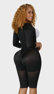 HOURGLASS KNEE LENGTH FAJA WITH SLEEVES M474