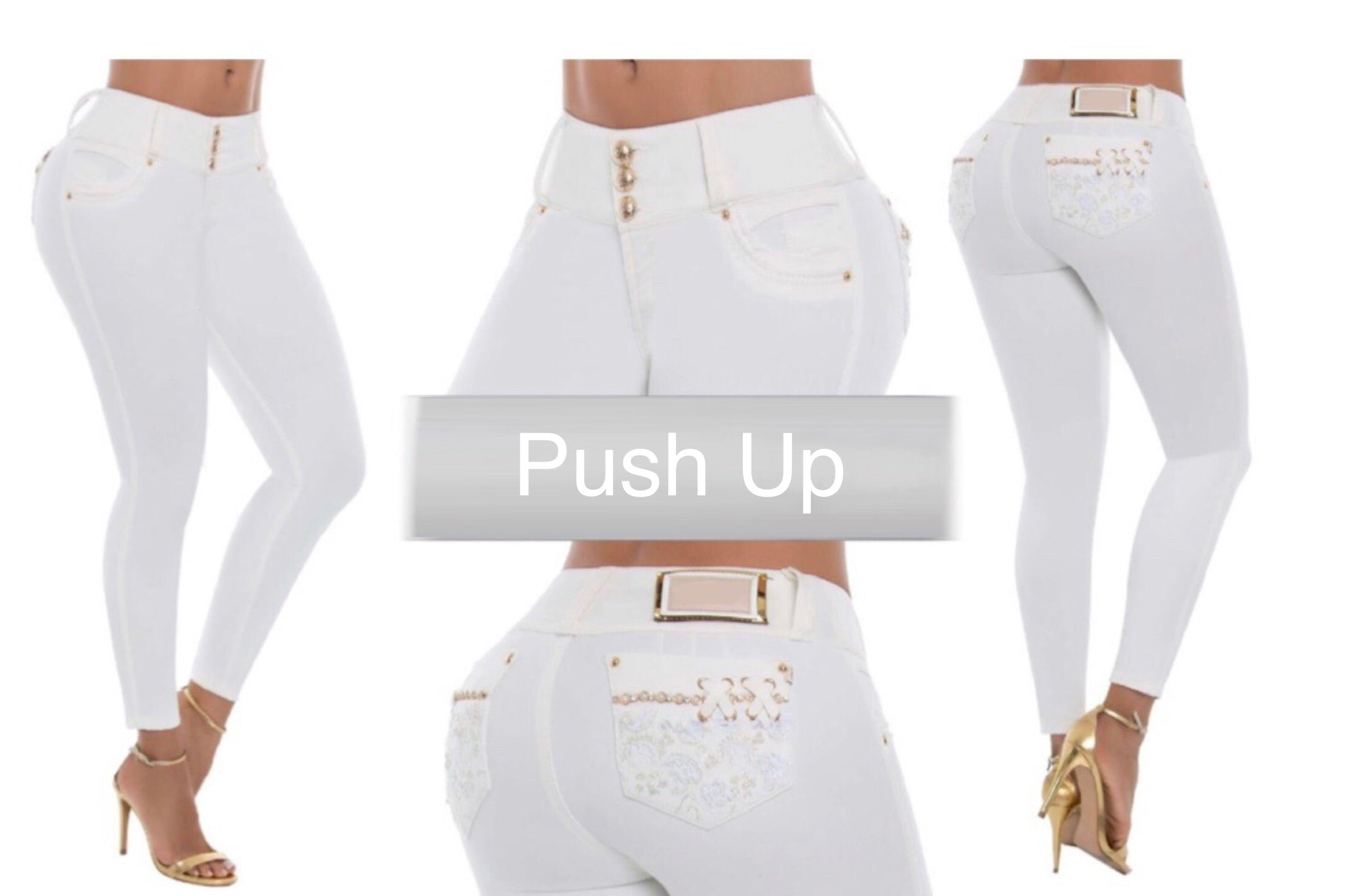 Push Up Colombian Legging Leather Effect 2768 – Colombian Jeans & Fajas