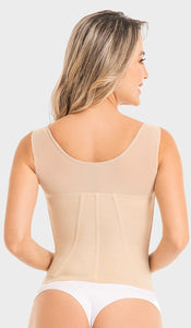 Faja M&D 4055 | Tummy Control Shapewear Vest Girdle | Daily Use Open Bust Shaper | Powernet