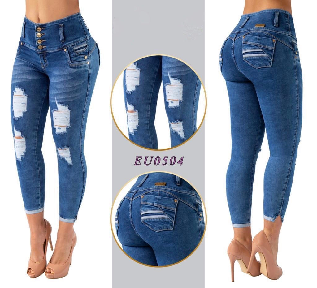 Jeans Colombiano Tobillero EU0504 – Colombian Jeans & Fajas